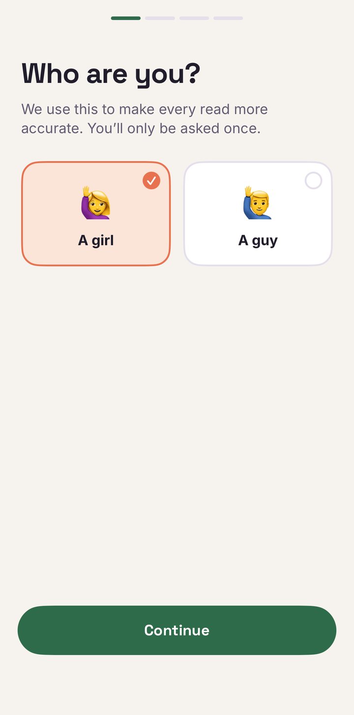 Undertone personalization quiz